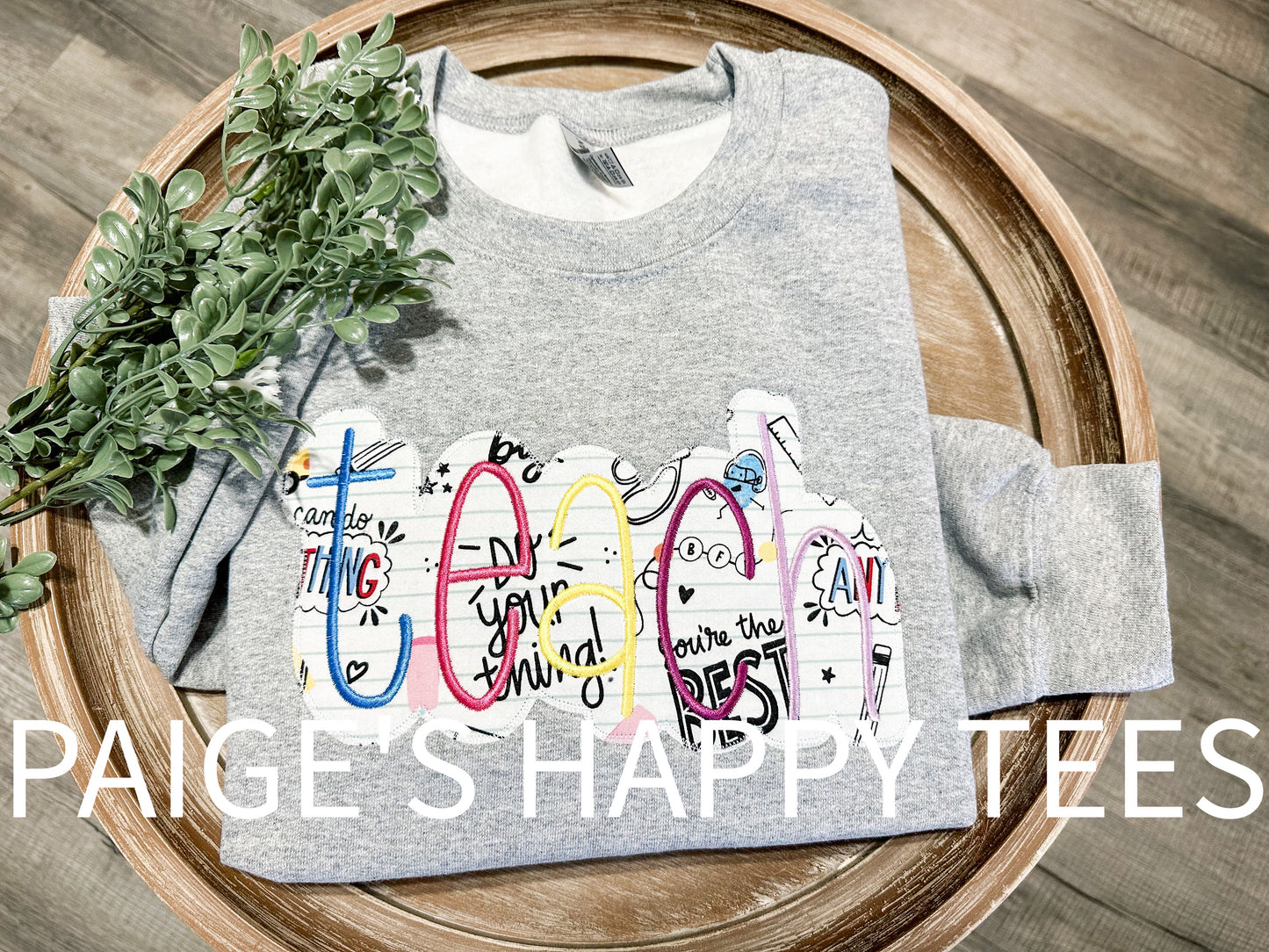 Teach Embroidered sweatshirt
