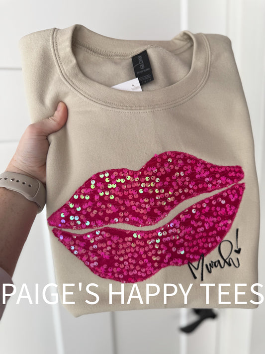 Mwah With Pink Sparkles