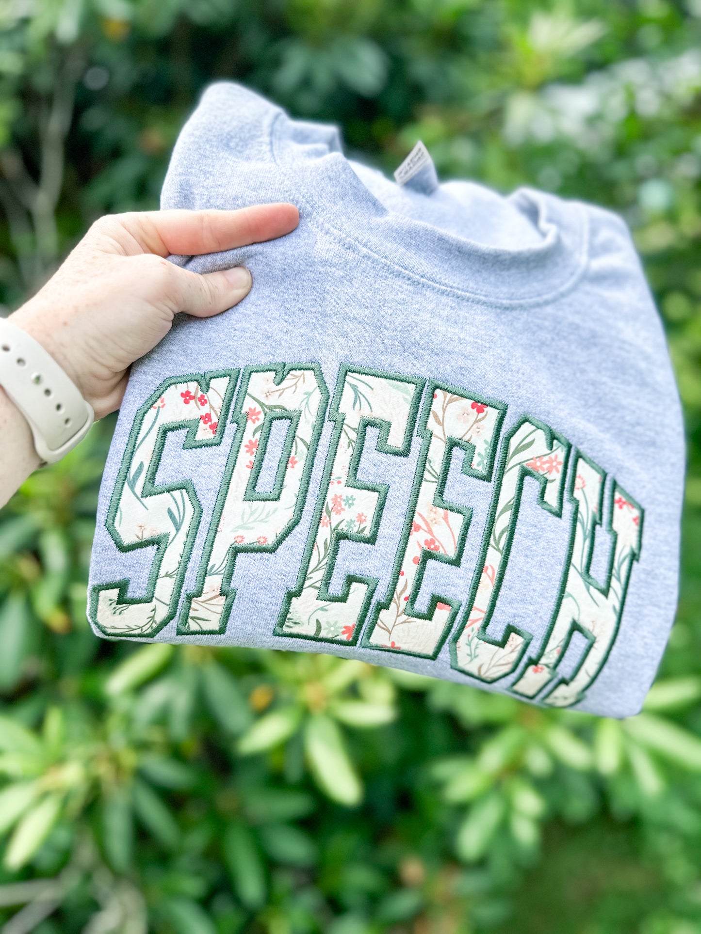 Speech Arch Satin Embroidery