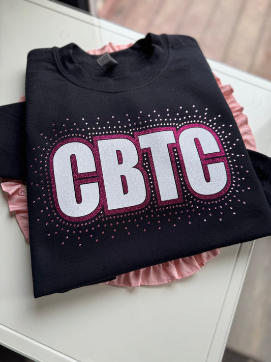CBTC Crewneck with glitter and Rhinestones