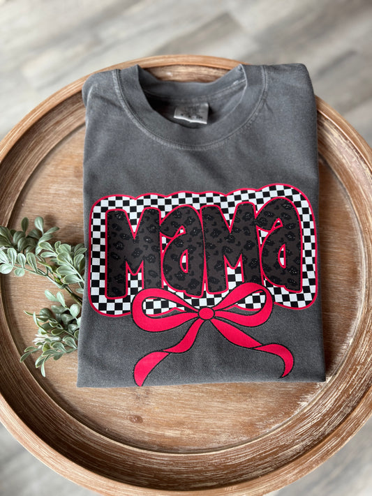 Mama Checkered with Bow
