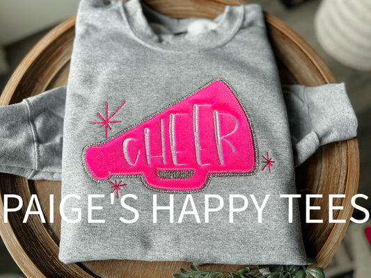 Cheer Embroidered Crewneck