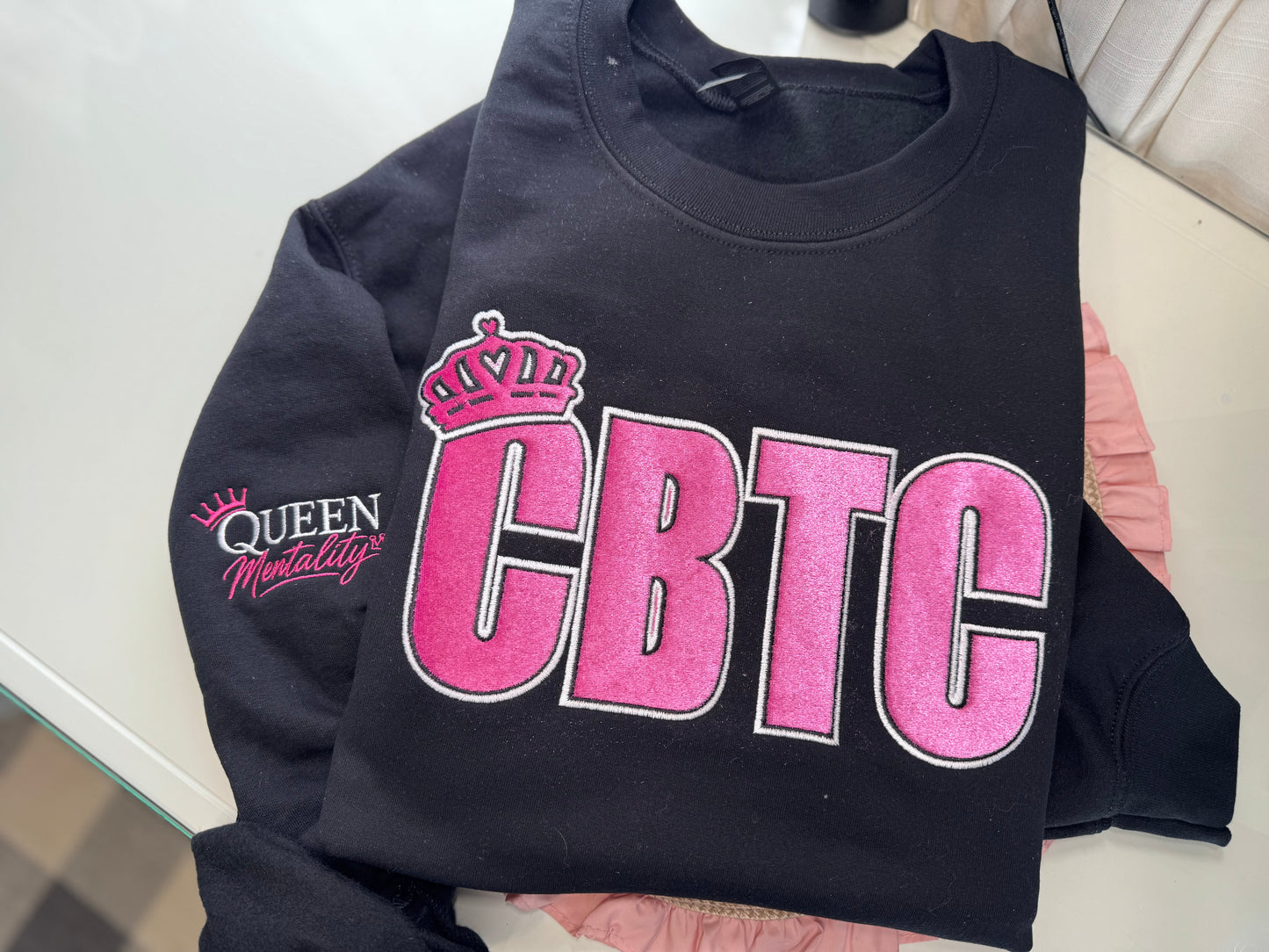 Queen Mentality CBTC Embroidered Logo Sweatshirt