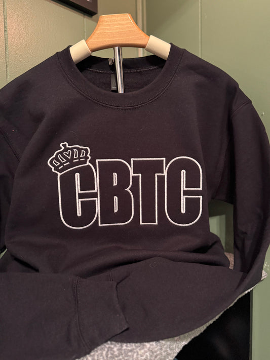 CBTC Logo Embroidery White Crewneck