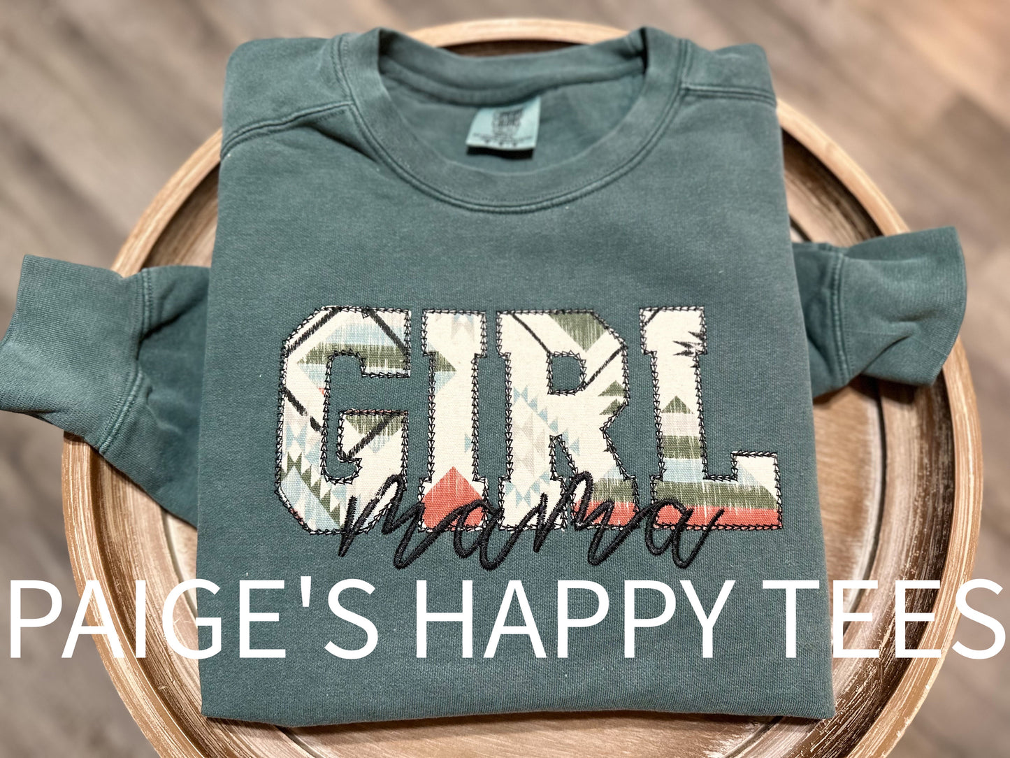Girl Mama western Embroidery Crew