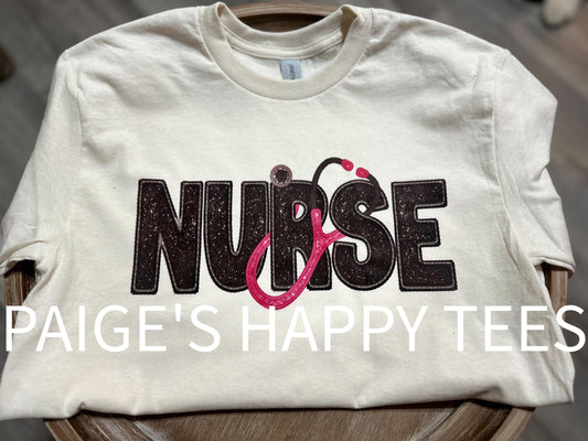 Nurse Faux Embroidery