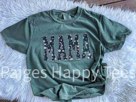 Mama Embroidery T-shirt