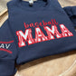 Baseball Mama Glitter with name on the sleeve