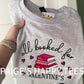 All Booked for Valentine’s Day Embroidery Sweatshirt